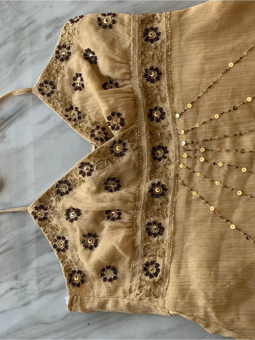 Rampage Gold Sequin Halter Top - Picture 7 of 9